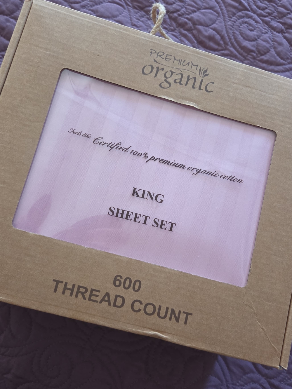 King Sheet Set —Light mauve color Not Pink